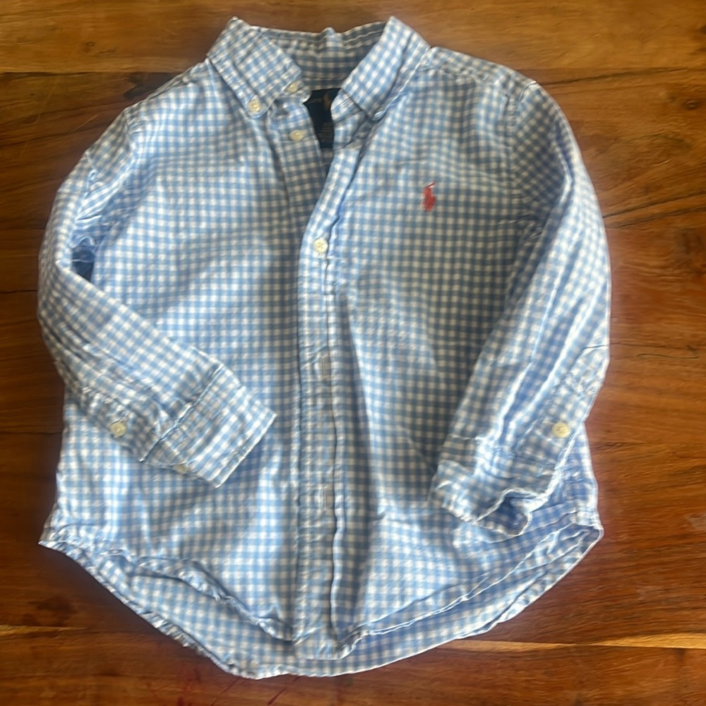 Toddler Boys Polo Gingham Button Down